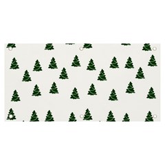 Green Christmas Trees White Banner And Sign 6  X 3  by TetiBright