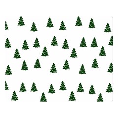 Green Christmas Trees White Flano Blanket (large)