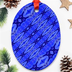 Abstract Tech Modern Pattern Ornament (oval) by dflcprintsclothing