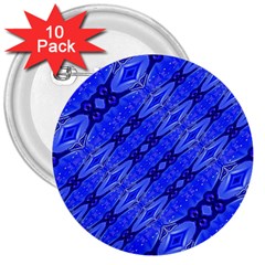 Abstract Tech Modern Pattern 3  Buttons (10 Pack)  by dflcprintsclothing