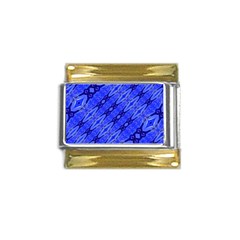 Abstract Tech Modern Pattern Gold Trim Italian Charm (9mm)