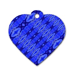 Abstract Tech Modern Pattern Dog Tag Heart (two Sides)