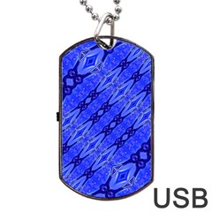 Abstract Tech Modern Pattern Dog Tag Usb Flash (one Side)