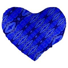 Abstract Tech Modern Pattern Large 19  Premium Flano Heart Shape Cushions