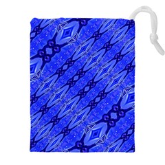 Abstract Tech Modern Pattern Drawstring Pouch (4xl) by dflcprintsclothing