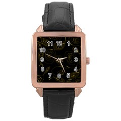 Fish 711 Rose Gold Leather Watch  by Mazipoodles