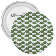 Funny Frog Cartoon Drawing Motif Pattern 3  Buttons by dflcprintsclothing