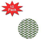 Funny Frog Cartoon Drawing Motif Pattern 1  Mini Buttons (10 Pack) 