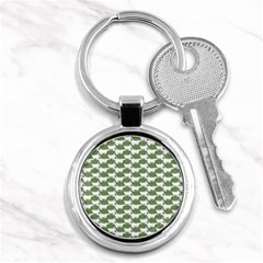 Funny Frog Cartoon Drawing Motif Pattern Key Chain (round) by dflcprintsclothing