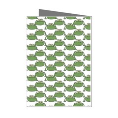 Funny Frog Cartoon Drawing Motif Pattern Mini Greeting Cards (pkg Of 8) by dflcprintsclothing