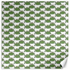 Funny Frog Cartoon Drawing Motif Pattern Canvas 12  X 12 