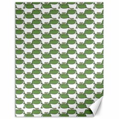 Funny Frog Cartoon Drawing Motif Pattern Canvas 12  X 16  by dflcprintsclothing