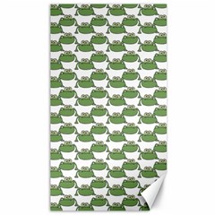 Funny Frog Cartoon Drawing Motif Pattern Canvas 40  X 72  by dflcprintsclothing