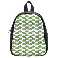 Funny Frog Cartoon Drawing Motif Pattern School Bag (small) by dflcprintsclothing