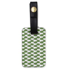 Funny Frog Cartoon Drawing Motif Pattern Luggage Tag (one Side)