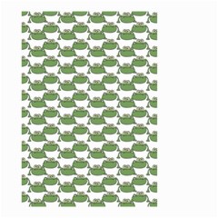 Funny Frog Cartoon Drawing Motif Pattern Small Garden Flag (two Sides) by dflcprintsclothing