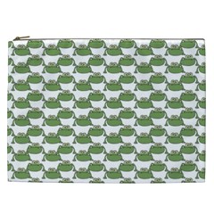 Funny Frog Cartoon Drawing Motif Pattern Cosmetic Bag (xxl) by dflcprintsclothing