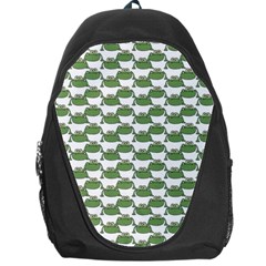 Funny Frog Cartoon Drawing Motif Pattern Backpack Bag