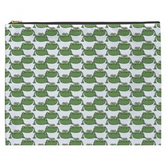 Funny Frog Cartoon Drawing Motif Pattern Cosmetic Bag (xxxl) by dflcprintsclothing