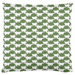 Funny Frog Cartoon Drawing Motif Pattern Large Flano Cushion Case (one Side)