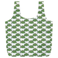 Funny Frog Cartoon Drawing Motif Pattern Full Print Recycle Bag (xxl) by dflcprintsclothing