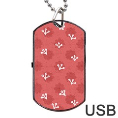 Background Graphic Wallpaper Decor Backdrop Design Art Pink Dog Tag Usb Flash (two Sides) by Pakemis