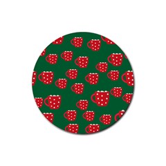 Christmas Coffee Rubber Coaster (round) by designsbymallika