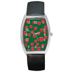 Christmas Coffee Barrel Style Metal Watch by designsbymallika