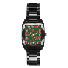 Christmas Coffee Stainless Steel Barrel Watch