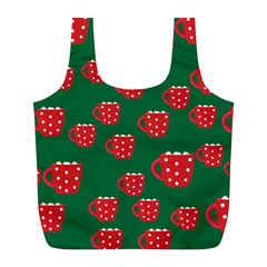 Christmas Coffee Full Print Recycle Bag (l) by designsbymallika