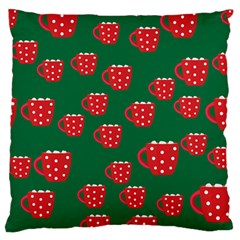 Christmas Coffee Standard Flano Cushion Case (one Side)