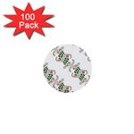 Background Ornamental Pattern Graphic Seamless 1  Mini Buttons (100 pack)  Front