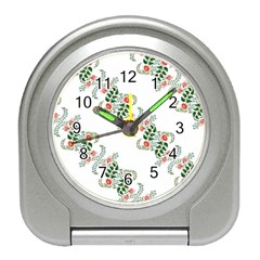 Background Ornamental Pattern Graphic Seamless Travel Alarm Clock by Pakemis