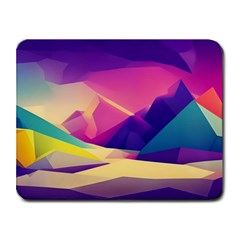 Abstract Geometric Landscape Art 3d Render Small Mousepad