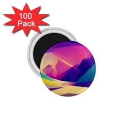 Abstract Geometric Landscape Art 3d Render 1 75  Magnets (100 Pack)  by Pakemis