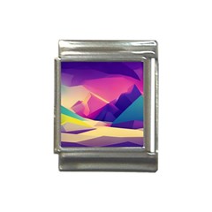 Abstract Geometric Landscape Art 3d Render Italian Charm (13mm) by Pakemis