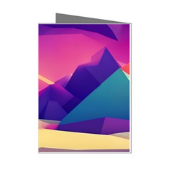 Abstract Geometric Landscape Art 3d Render Mini Greeting Cards (pkg Of 8) by Pakemis