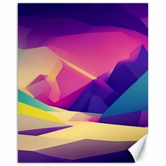 Abstract Geometric Landscape Art 3d Render Canvas 16  X 20  by Pakemis