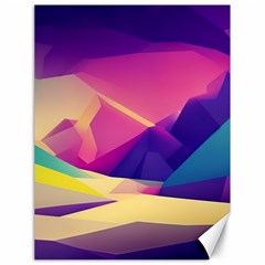 Abstract Geometric Landscape Art 3d Render Canvas 18  X 24  by Pakemis