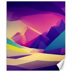 Abstract Geometric Landscape Art 3d Render Canvas 20  X 24  by Pakemis