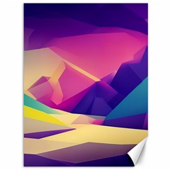 Abstract Geometric Landscape Art 3d Render Canvas 36  X 48  by Pakemis