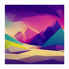 Abstract Geometric Landscape Art 3d Render Medium Glasses Cloth by Pakemis