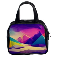 Abstract Geometric Landscape Art 3d Render Classic Handbag (two Sides) by Pakemis