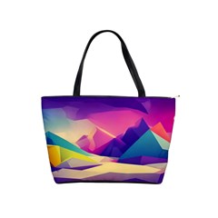 Abstract Geometric Landscape Art 3d Render Classic Shoulder Handbag by Pakemis