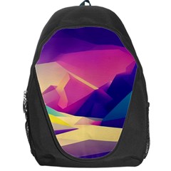 Abstract Geometric Landscape Art 3d Render Backpack Bag by Pakemis