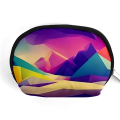 Abstract Geometric Landscape Art 3d Render Accessory Pouch (medium) by Pakemis