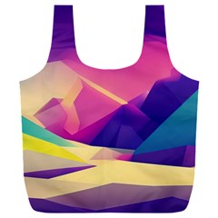 Abstract Geometric Landscape Art 3d Render Full Print Recycle Bag (xxxl) by Pakemis