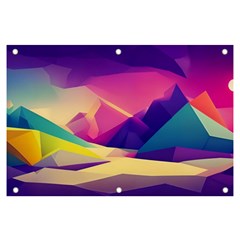 Abstract Geometric Landscape Art 3d Render Banner And Sign 6  X 4  by Pakemis