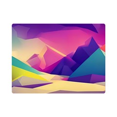 Abstract Geometric Landscape Art 3d Render Flano Blanket (mini) by Pakemis