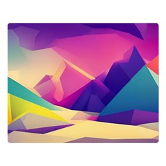 Abstract Geometric Landscape Art 3d Render Flano Blanket (large)